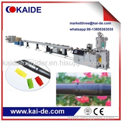 Extrusion machine for drip irrigation pipe line