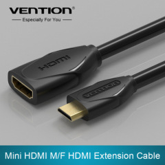 Hot ! High speed mini HDMI male to HDMI female extention cable 1.4 for HD device