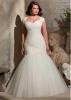 Tulle Sweetheart Neckline Natural Waistline Mermaid Plus Size Wedding Dress With Detachable Jacket