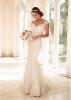 Tulle V-neck Neckline Mermaid Wedding Dresses with Beaded Lace Appiques