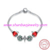 Shanbao Jewelry Imitation Jewelry Apple Shape Sterling 925 Silver Bracelets Wedding Fashion Costume Jewelry
