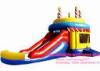 Customized Celebration Inflatable Bouncy Castle Happy Birthday Cake Design