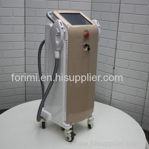 3000W SHR hair removal and skin rejuvenation machine with two handles