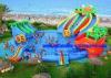 Giant Dragon Water Slide Inflatable Water Park With Commercial Swimming Pool