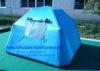 Portable Mini Blue Inflatable Camping Tent Hot Air Welded Environment Friendly