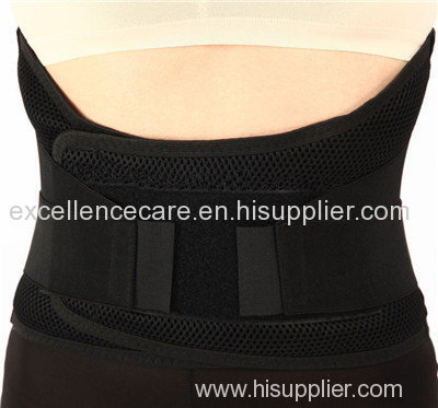 Lumbar Support Brace with Dual Adjustable Straps and Breathable Mesh Panels