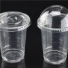 Disposable Customized Plastic Clear Juice Pet Cup with Dome Lid