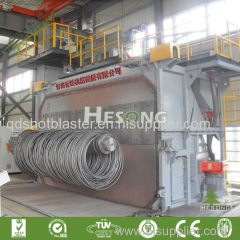 Industrial Surface Blast Cleanling Equipment Double Station Coiled Wire Shot Blasting Machine