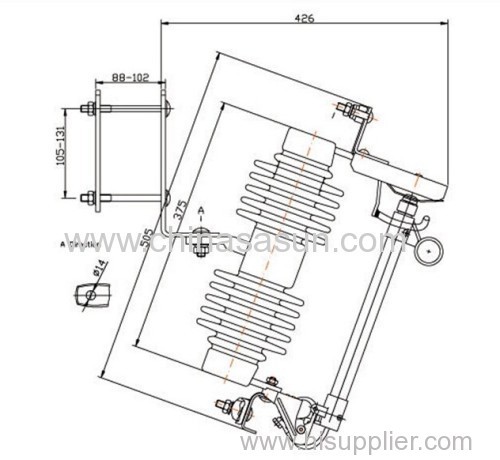 Porcelain Type Drop out fuse cutout grey color 24-27kv