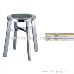 stainless steel round stool fixed