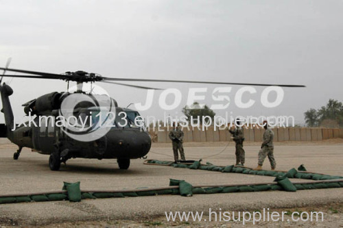 Weld mesh/army barriers to communication army barrier/JESCO