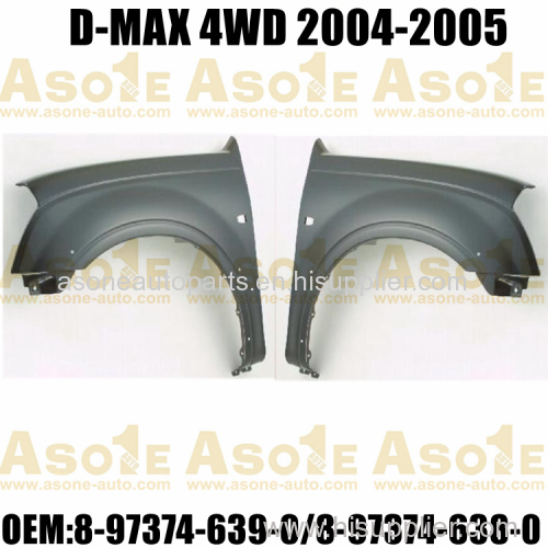 Pick-Up Truck Front Fender 4WD With Flare Hole For ISUZU D-MAX 2004-2005 OEM 8-97374-639-0/8-97374-638-0