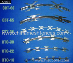 Haotian razor barbed wire fence installation in garden and border factory