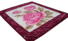 maroon flower design warp knitting 200*240cm 4KG blankets