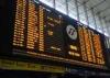 Electronic Airport Flight Information Display System Installed At Station Entrance