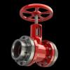 Double flanged rubber lined Chineses butterfly valve