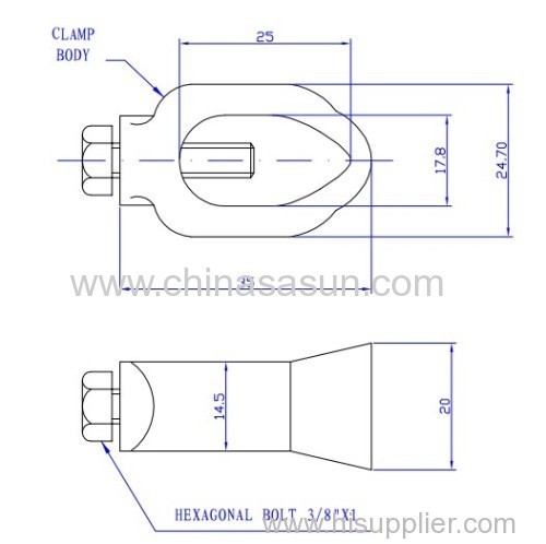 Ground clamp for electric power fittings
