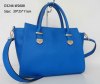 Blue PU fabric handbag