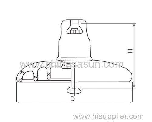 Glass suspension insulator U120BL