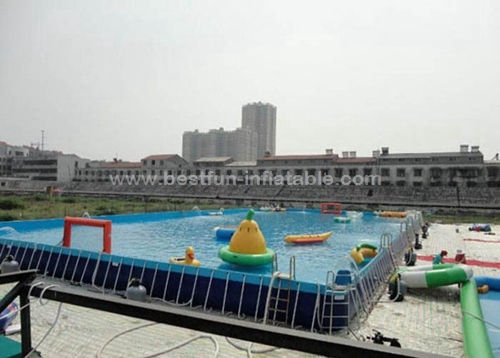 Big Metal Frame Outdoor Swimming Pool For Amusement