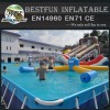 Rectangular Collapsible metal frame aquacul swimming pool