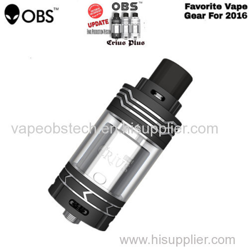 304 SS material black color authentic OBS Crius Plus RTA Rebuildable Tank 5.8ml with top filling feature