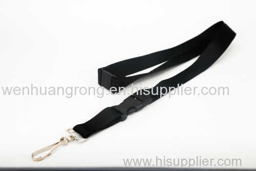 Safety Blank polyester lanyard with bulldog clip