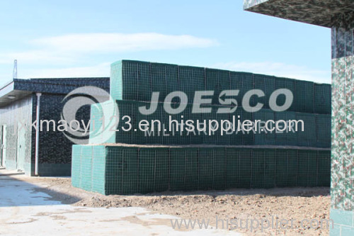 Weld mesh/army barriers to communication army barrier/JESCO