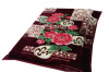 Red color embossing tech weft knitting blankets