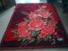 flower design weft knitting blankets