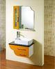 Square shape floating bathroom sink cabinets modern with 5mm silvered float mirror