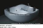 Double persons Air Bubble Bathtubs with jets 2 Pillows hot / cold water faucet