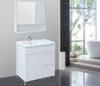 46 inch bathroom vanity PVC Bathroom Cabinet print design white flush color