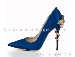 Satin fashion woman high heel shoes