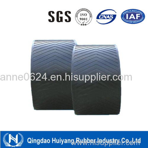 6-25mm Height Anti Slip Cleated V Type Chevron Conveyor Belt