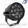 12PCS 1W RGBW 3in1 RGB Mini LED Par Light With Black Plastic Body 50 - 60Hz