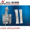 4 Lane powder stick filling and packing machine round cut