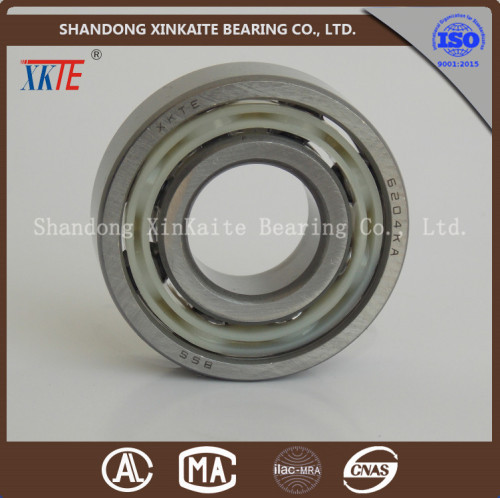 XKTE brand manufacture made nylon retainer conveyor roller bearing used in mining machine from Yandian China