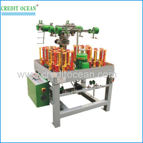 High speed round cord braiding machine with non-polar adjust weft density device