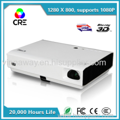 Popular Mini Projector 3800 Lumens 1080P Full HD Projector LED laser DLP Projector with HDMI/VGA/AV/wifi&LAN