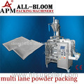 Multi lane powder filling and packing machine