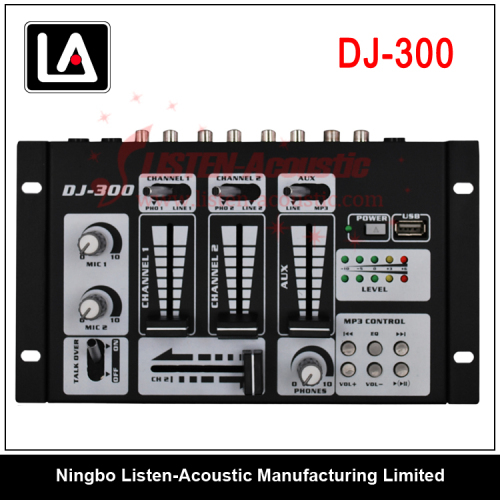 Professional DJ audio mixer console