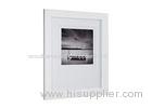 Double White Mats MDF Gallery picture frames In Pure Modern Snow - white Color