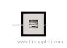 Floating Matted High Glossy Black wood photo frames Hung on the wall for home decor