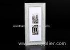 Two 4x6 Matted Openings Tabletop Photo Frame In Antique Bushed White Finishing