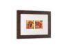5x5 Matted Two Openings Gallery Photo Frame In Rustic Washed Brown