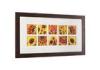 Wooden Veneer 5x5 Ten Openings Gallery Photo Frame In Washed Brown Finishing