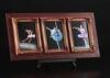 3 - Openings 4x6 Wooden Tabletop multi collage photo frame With An Individual Shelf