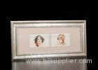 Two Multi Openings 4x6 Matted Collage Photo Frame With Gold Foils In Antique Finishing