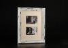 Distressed White Two Multi Openings Collage Photo Frame With Double Mats Construction
